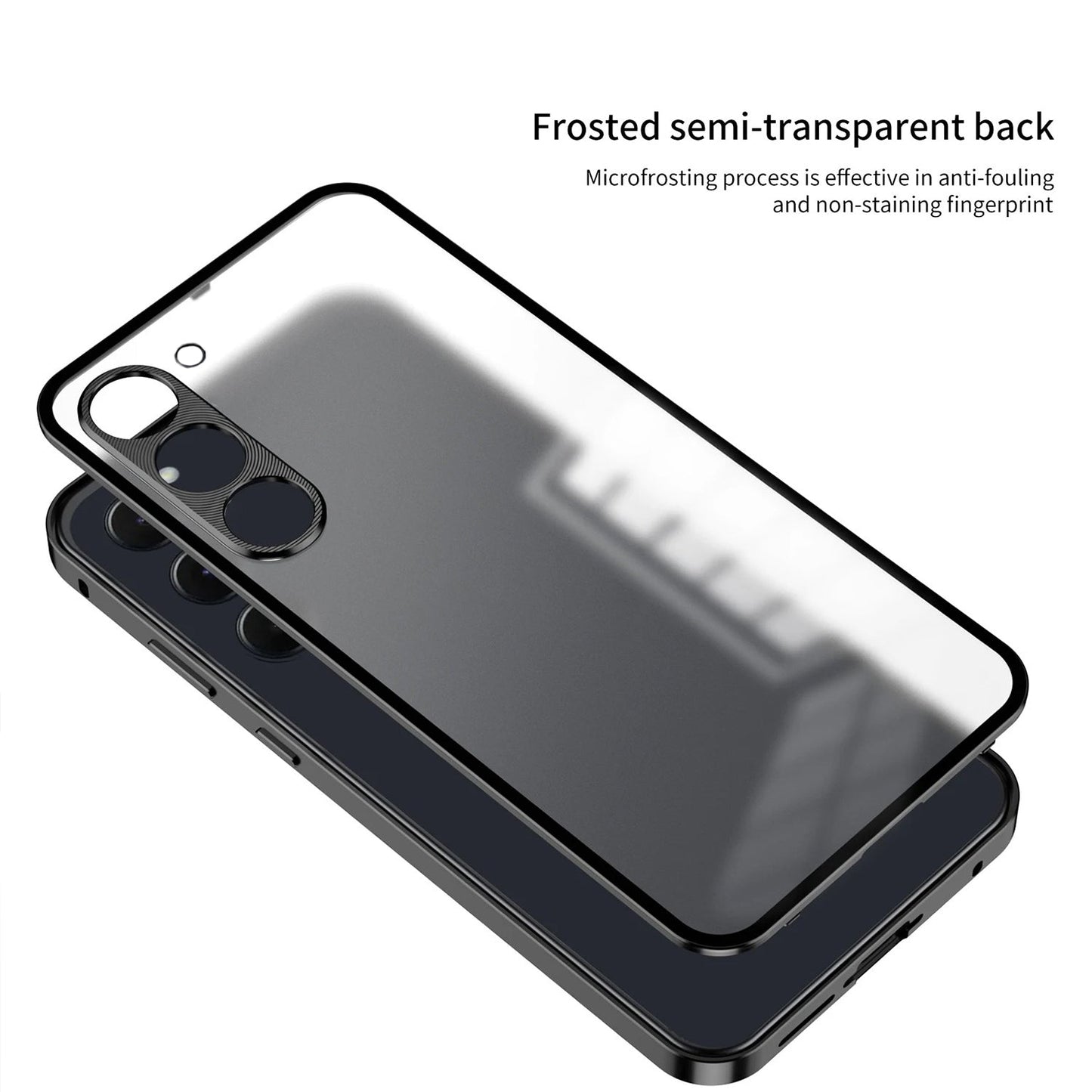 Samsung Galaxy S23 5G Aluminium Metal Bumper Shield Transparent Back Case