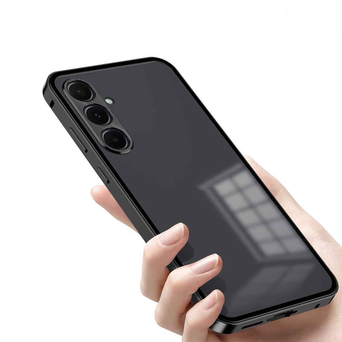 Samsung Galaxy A56 5G Aluminium Metal Bumper Shield Transparent Back Case
