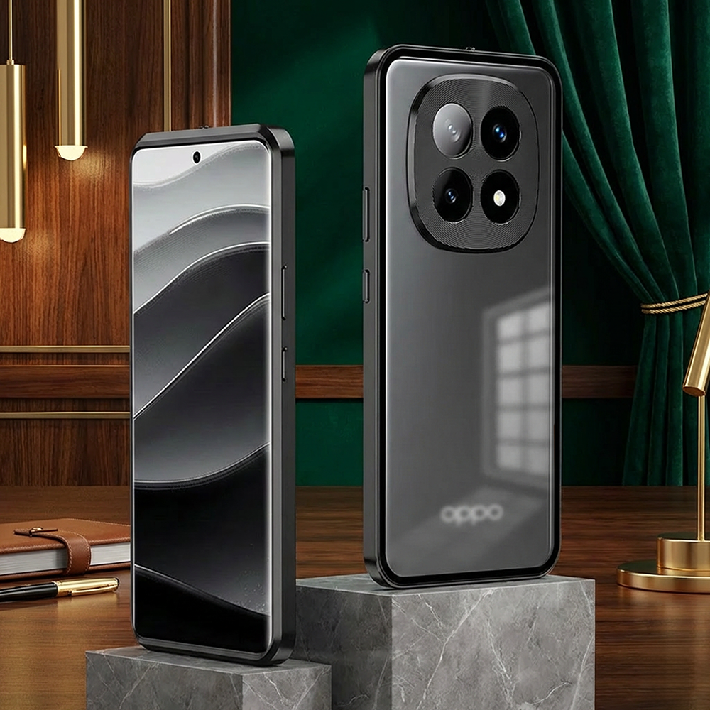 Oppo F29 Pro 5G Aluminium Metal Bumper Shield Transparent Back Case