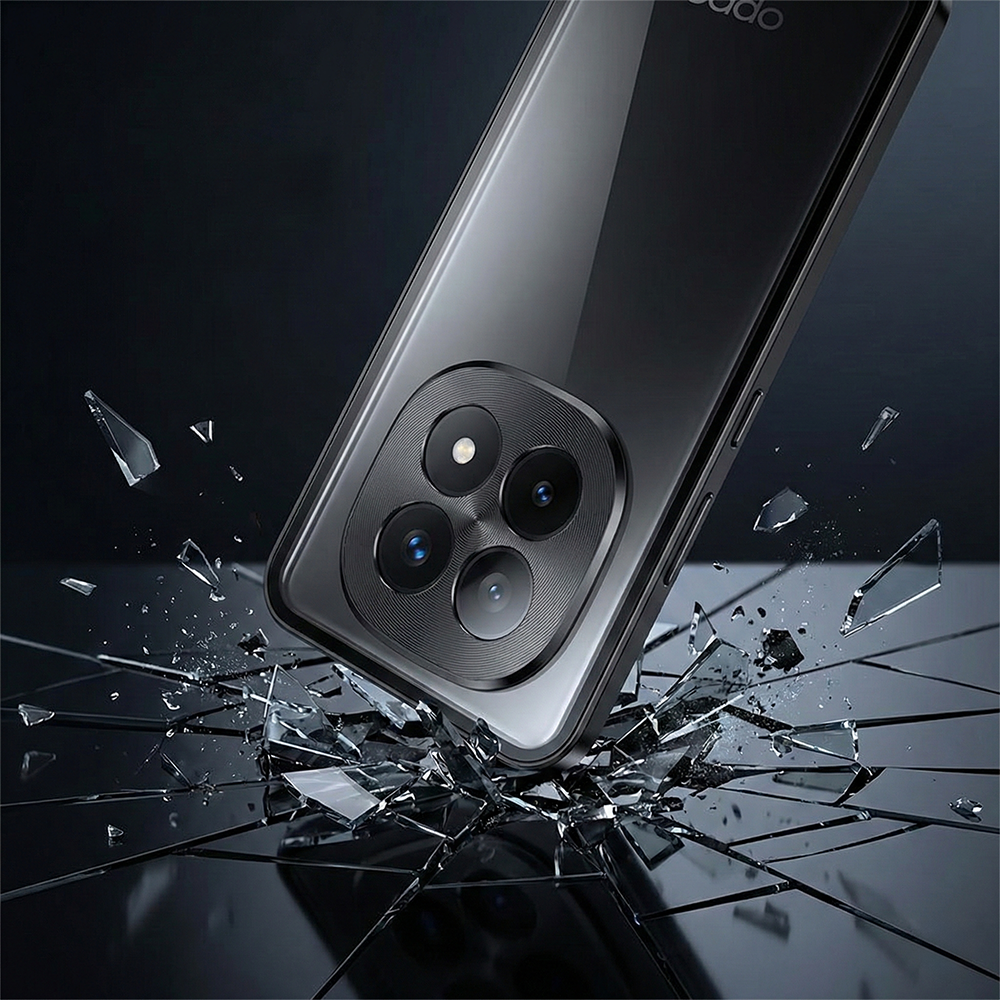 Oppo F29 Pro 5G Aluminium Metal Bumper Shield Transparent Back Case
