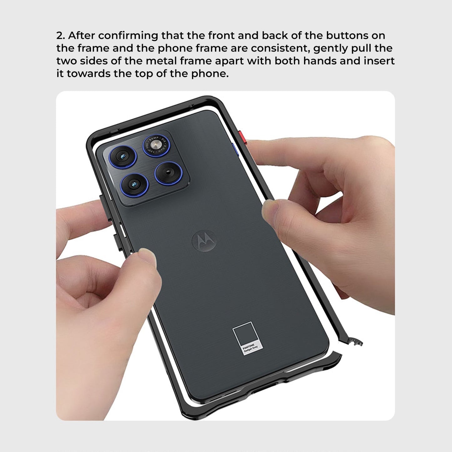 Motorola Edge 70 5G Premium Metal Frame Case