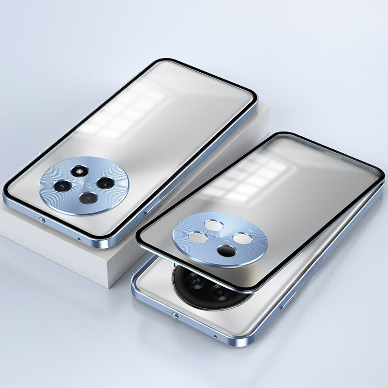 Oppo F31 Pro+ 5G Aluminium Metal Bumper Shield Transparent Back Case