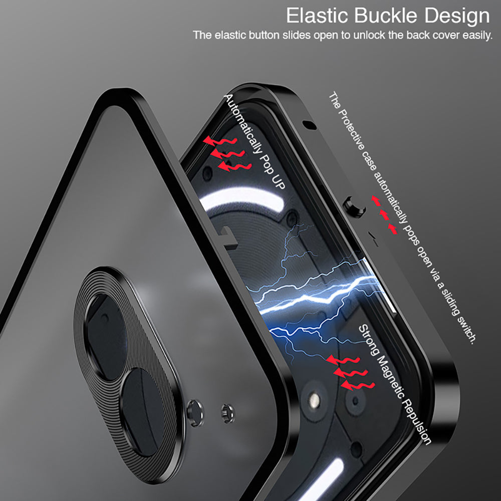 Nothing Phone 2a 5G Aluminium Metal Bumper Shield Transparent Back Case
