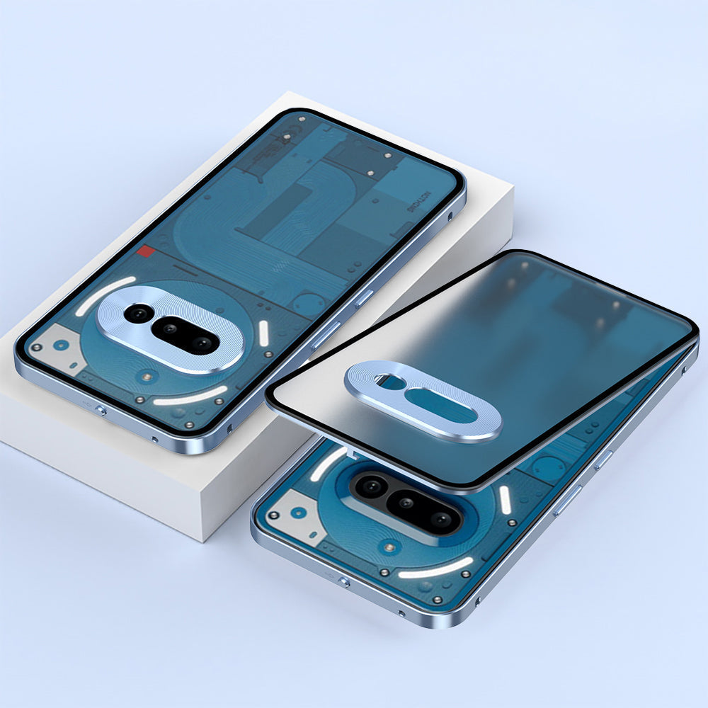 Nothing Phone 2a 5G Aluminium Metal Bumper Shield Transparent Back Case