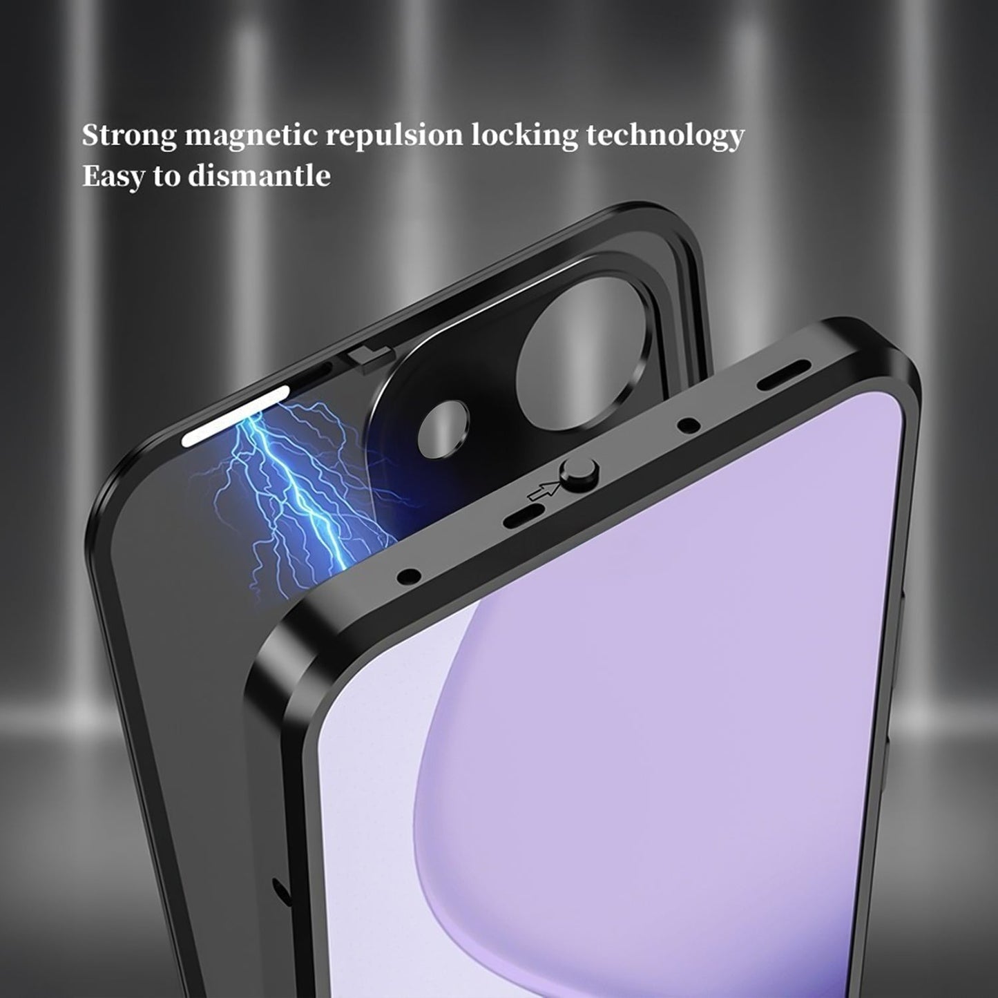 Oppo Reno 13 Pro 5G Aluminium Metal Bumper Shield Transparent Back Case