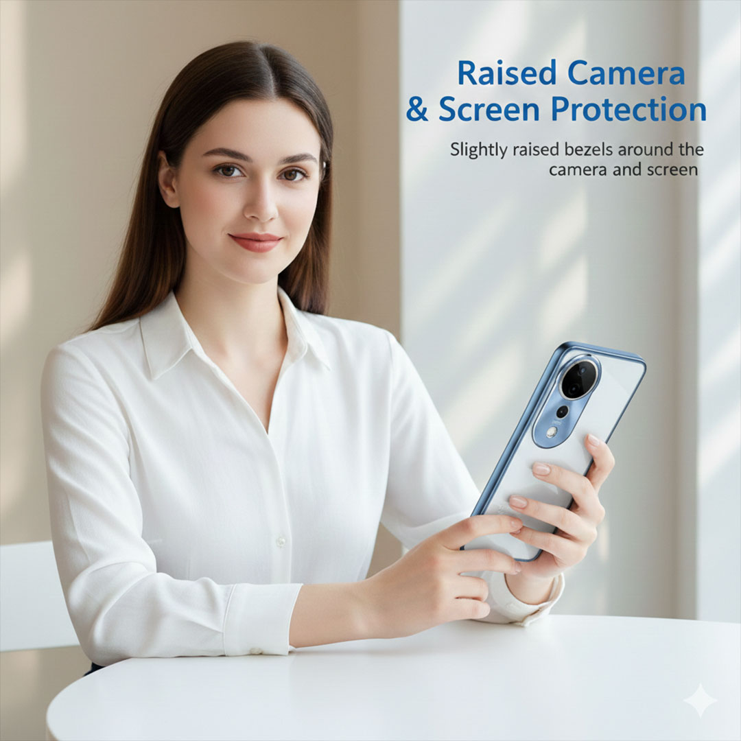 Vivo V40 Pro 5G Aluminium Metal Bumper Shield Transparent Back Case