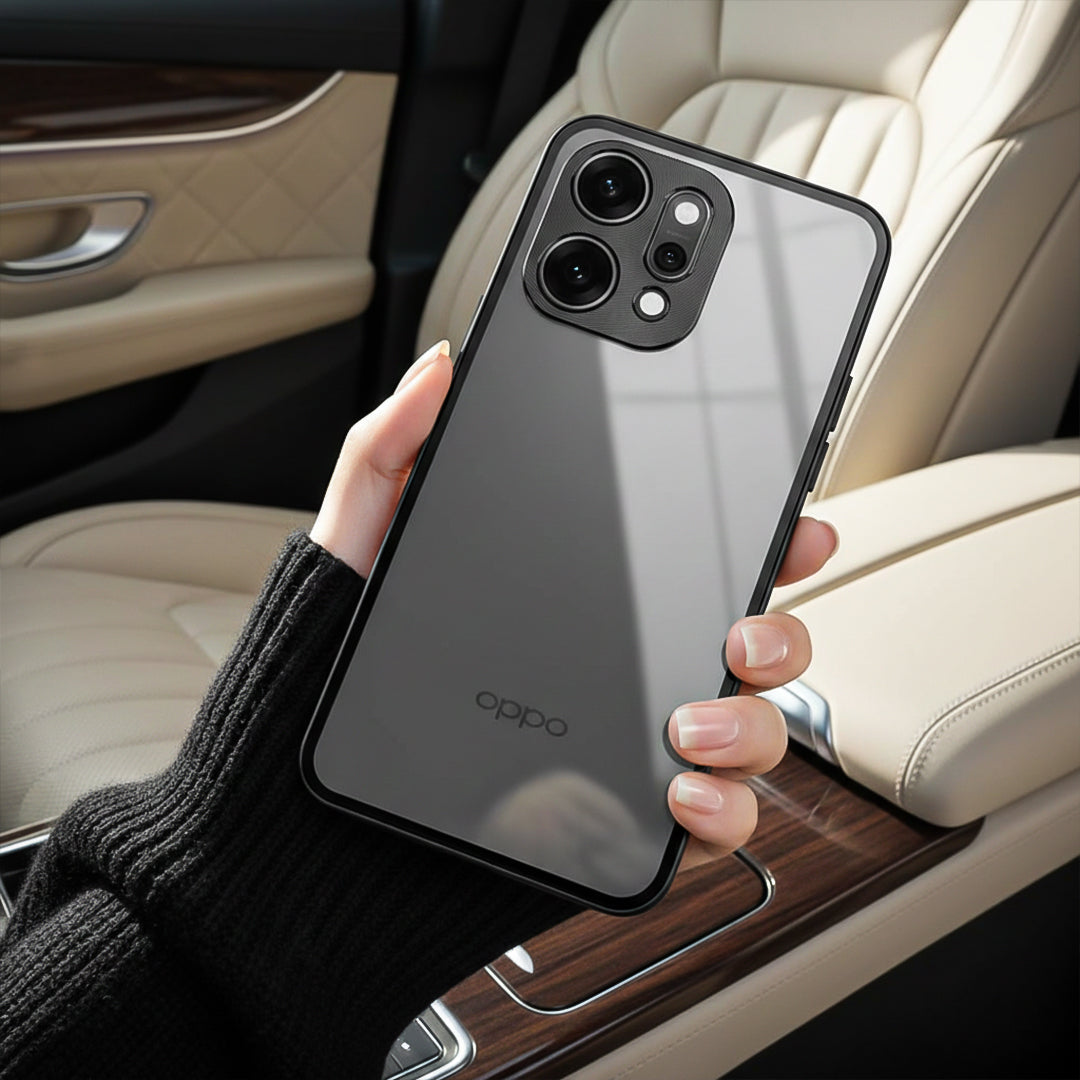 Oppo Reno 14 5G Aluminium Metal Bumper Shield Transparent Back Case